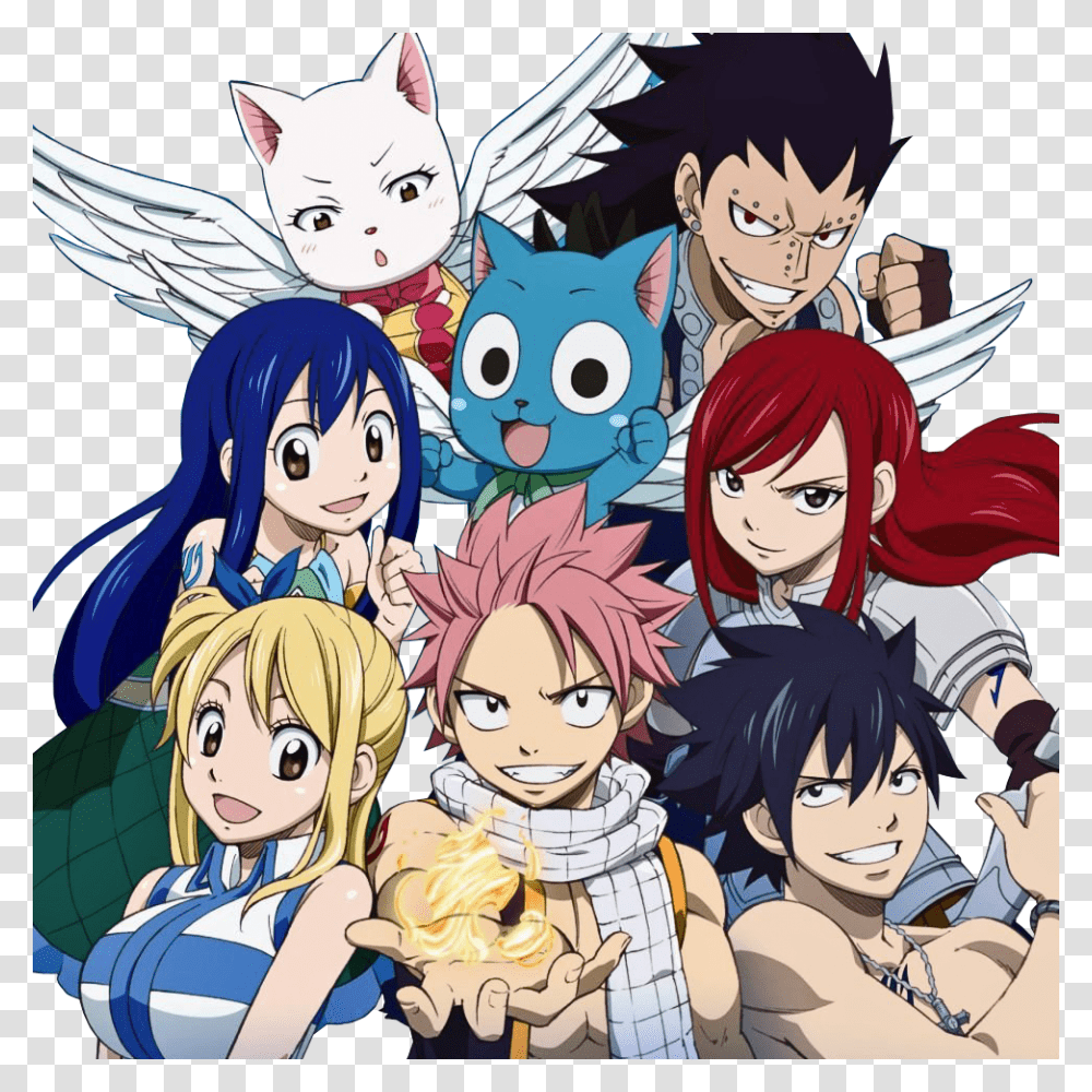 Fairy Tail Happy Fairy Tail Characters Render, Manga, Comics, Book, Person Transparent Png