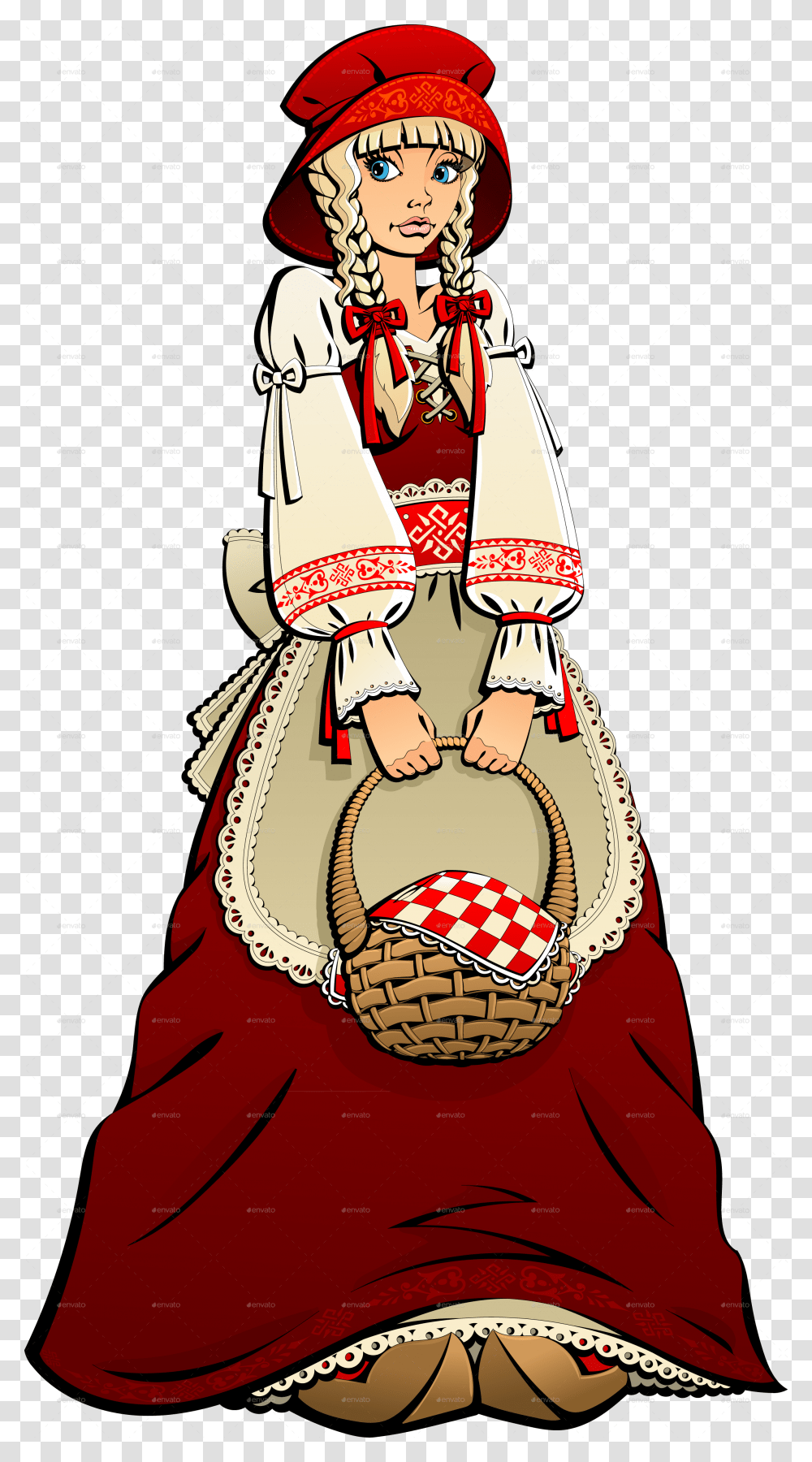 Fairy Tale Characters Little Red Riding Hood, Knitting, Costume Transparent Png