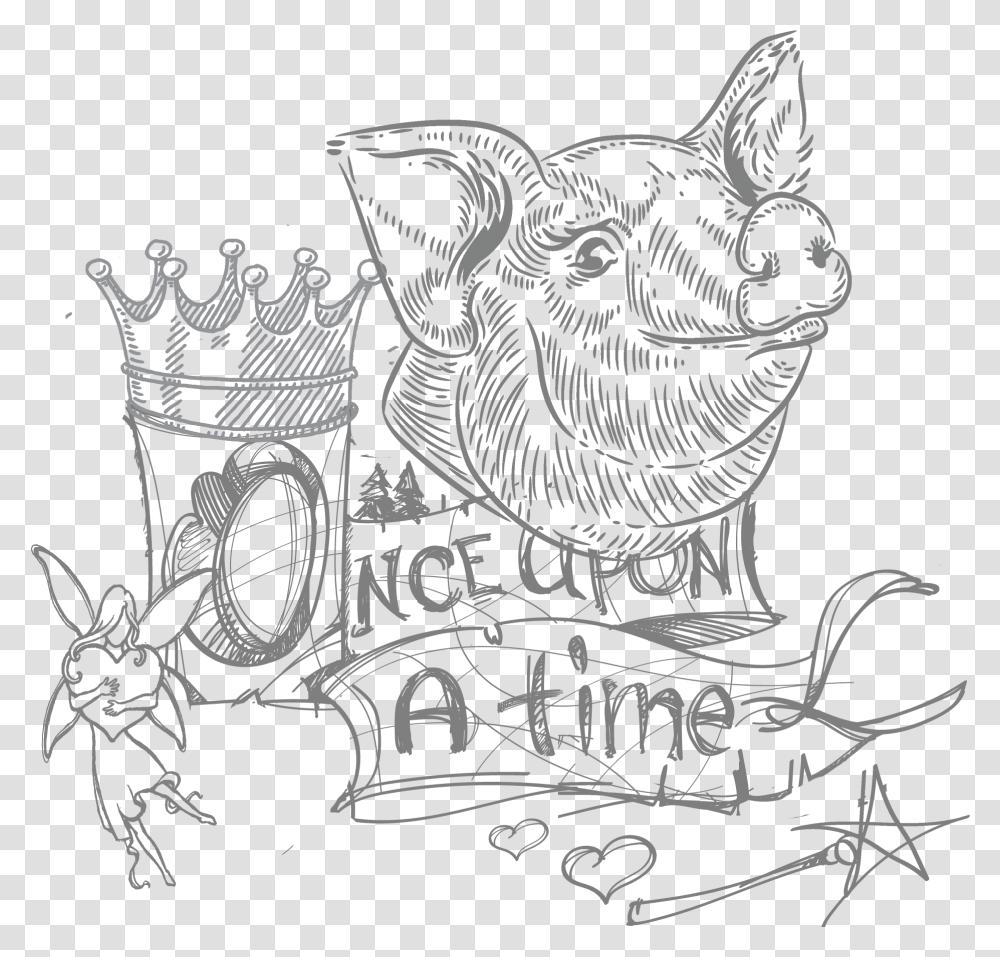 Fairy Tale Clipart Black And White, Mammal, Animal, Wolf Transparent Png