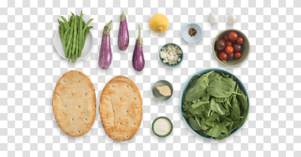 Fairy Tale Eggplant Amp Spinach Flatbreads With Warm Superfood, Vegetable, Produce, Fruit, Onion Transparent Png
