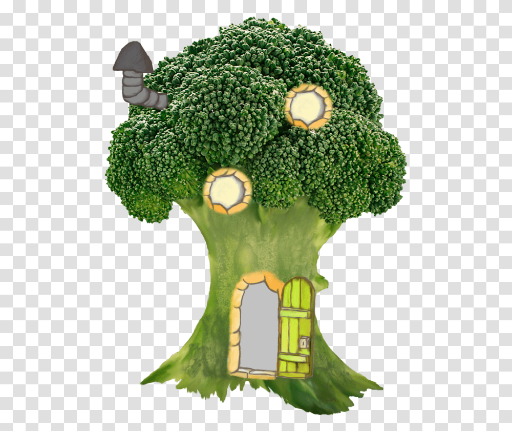 Fairy Tree House Clipart Royalty Free Download One Broccoli, Vegetable, Plant, Food Transparent Png