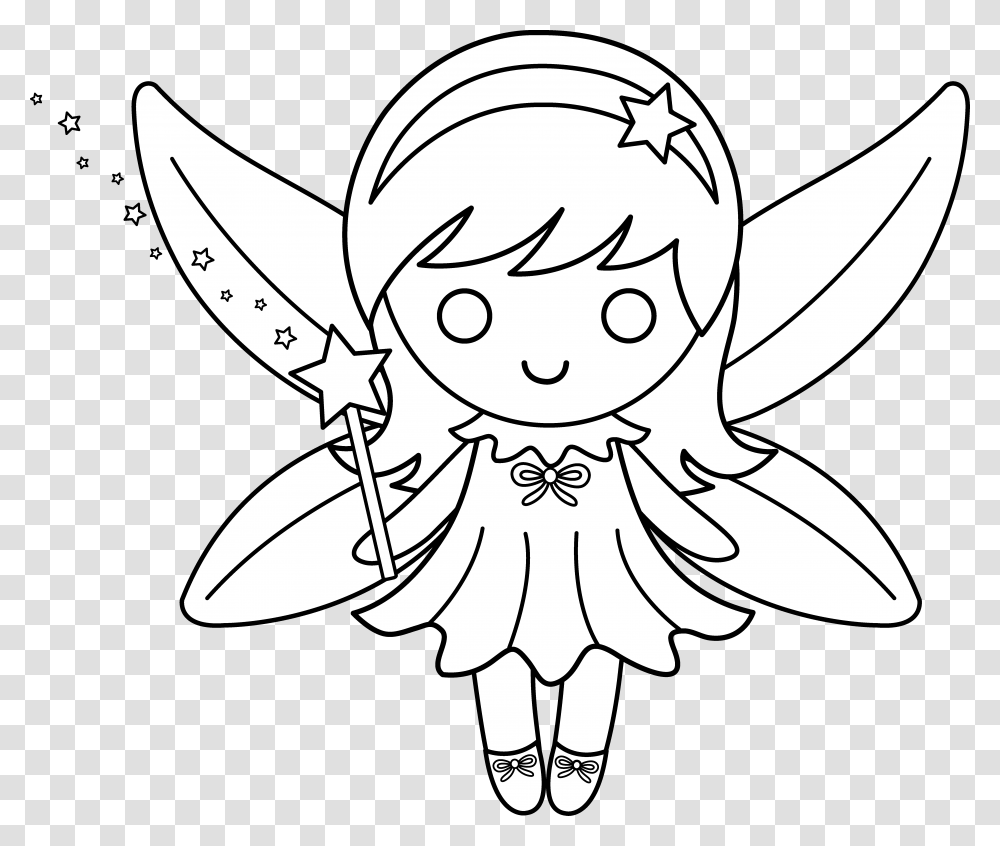 Fairy Vector Cartoon Fairy Drawing Easy, Elf, Label Transparent Png