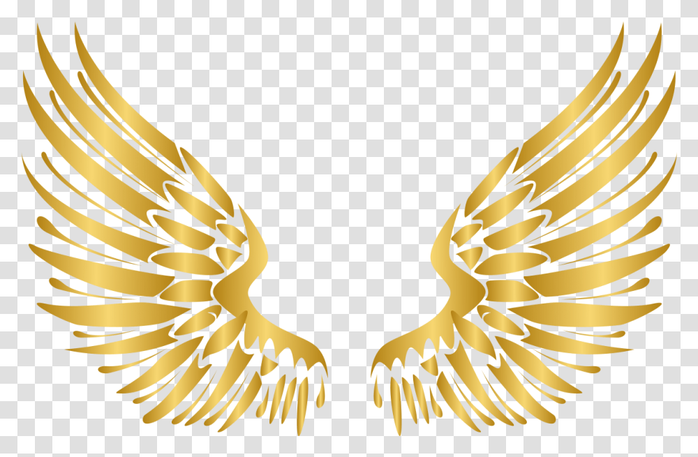 Fairy Wing Free Wings Gold Angel Golden Wings Logo, Banana, Fruit, Plant, Food Transparent Png