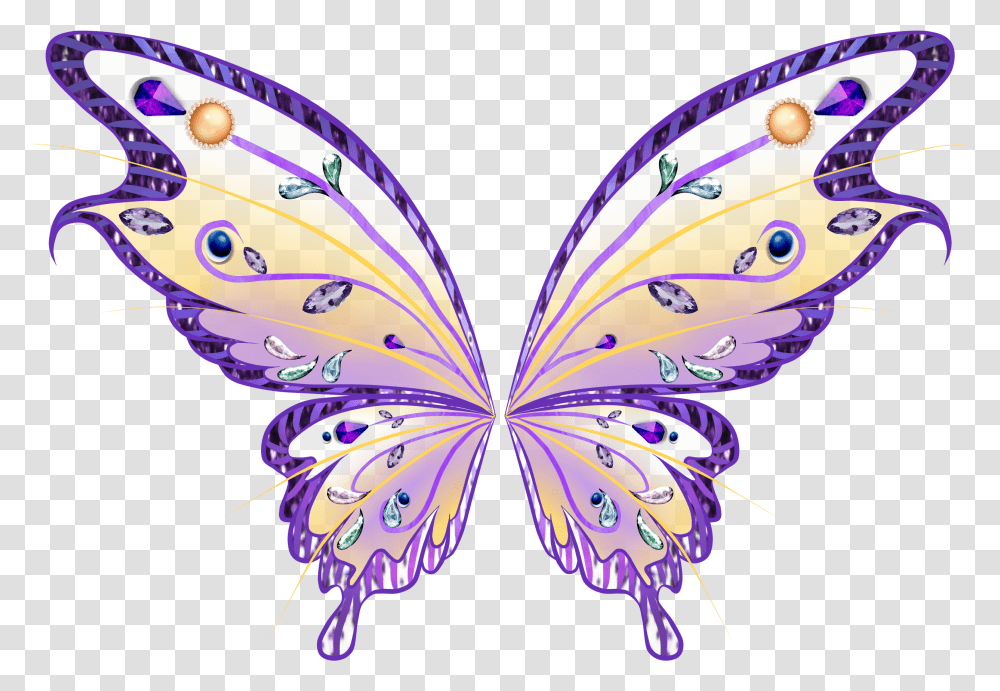 Fairy Wings, Purple, Ornament, Pattern Transparent Png