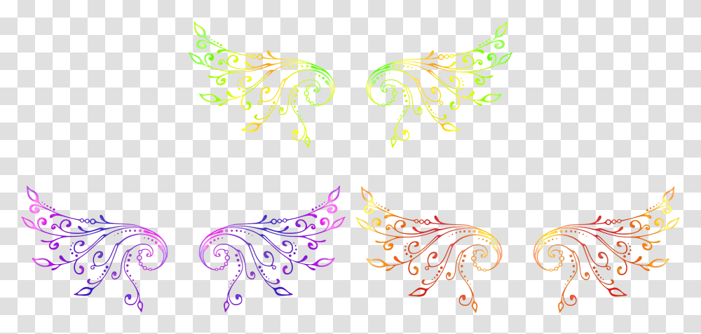 Fairy Wings Side View Mmd Fairy Wings, Pattern, Ornament Transparent Png