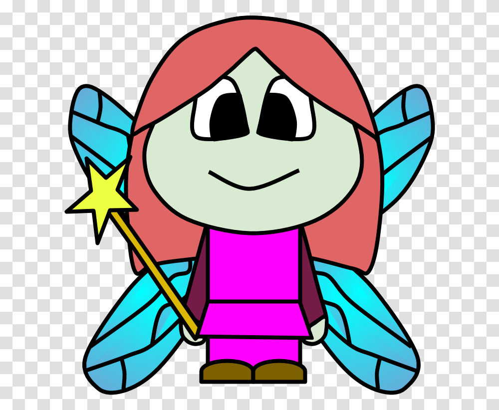 Fairy Wings Wand Big Eyes Cartoon Person, Star Symbol Transparent Png