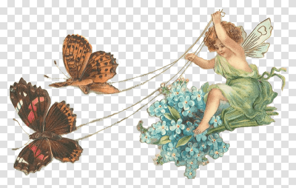 Fairy With Butterflies Fairy, Person, Human, Leisure Activities Transparent Png