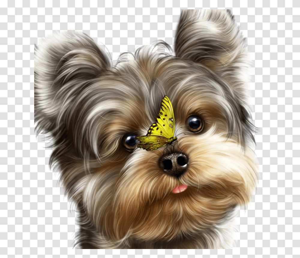 Fairy Yorkie And Butterflies Yorkies, Dog, Pet, Canine, Animal Transparent Png