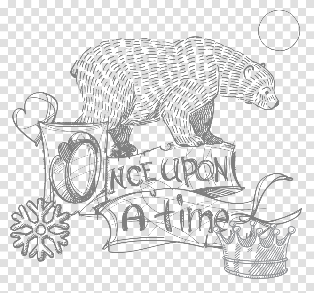 Fairytale Clipart Black And White, Dinosaur, Reptile, Animal, Mammal Transparent Png
