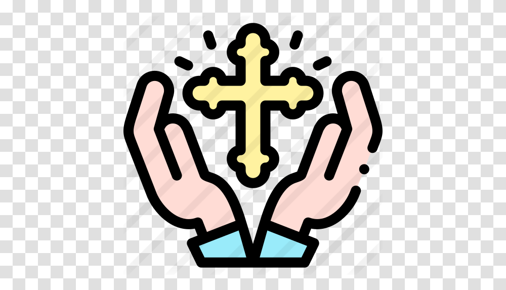 Faith Faith Icon, Hand, Cross, Symbol Transparent Png