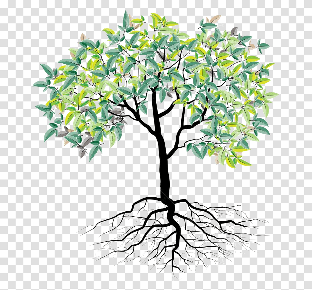 Faith Family And Roots Cartoon Tree With Roots, Plant Transparent Png