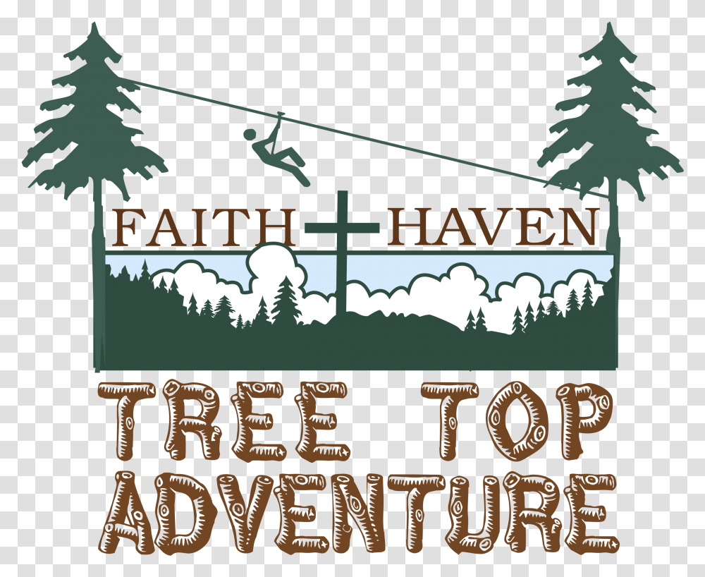 Faith Haven Tree Top Adventure Logo, Poster, Advertisement, Vegetation Transparent Png