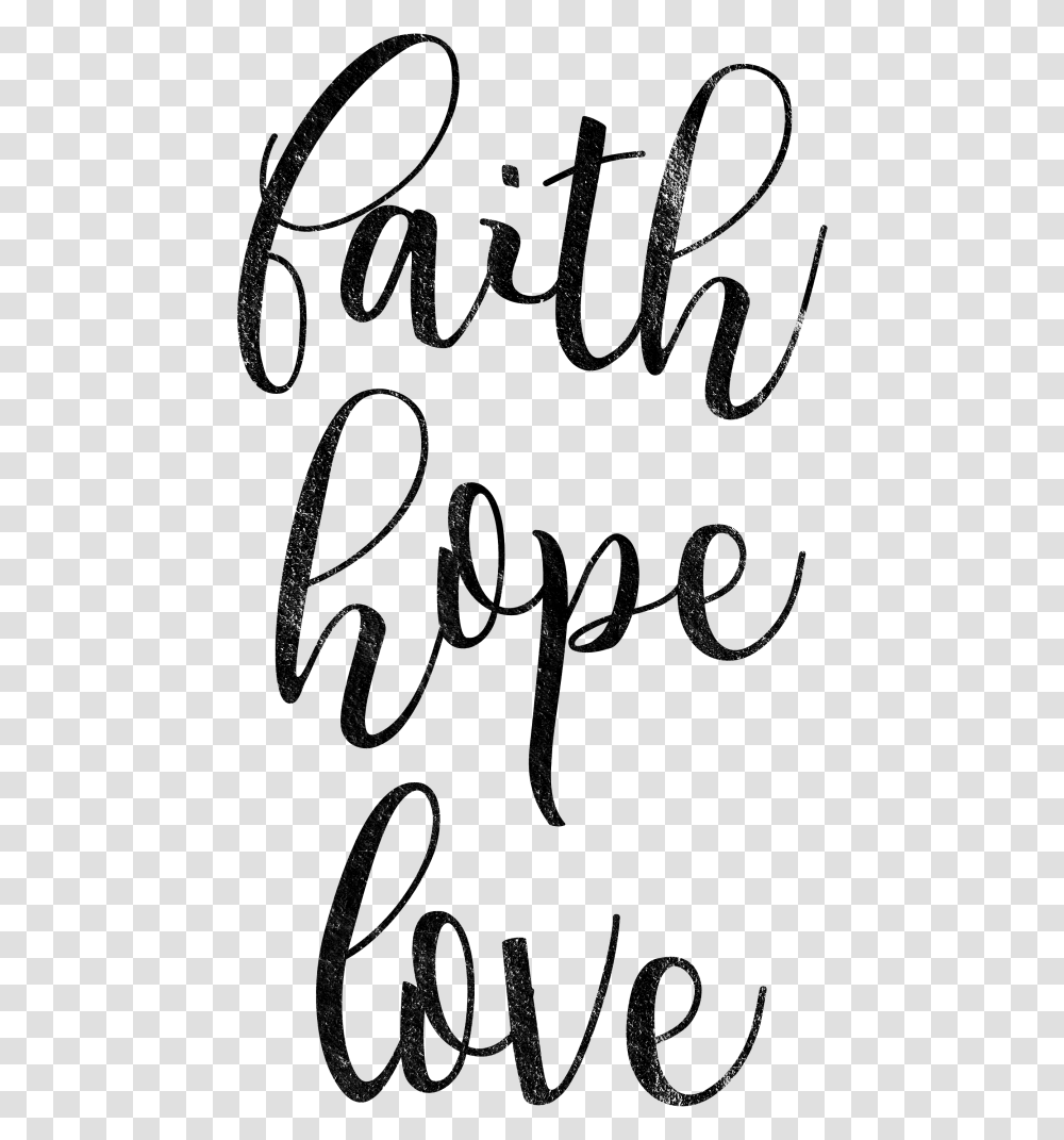 Faith Hope Love Calligraphy, Handwriting, Signature, Autograph Transparent Png