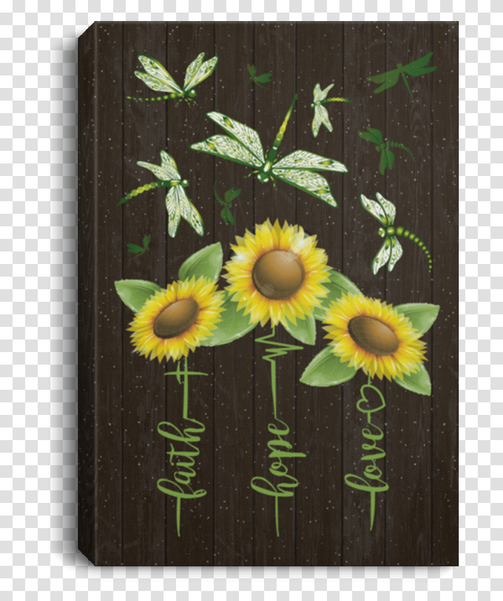 Faith Hope Love Sunflower, Plant, Blossom, Green Transparent Png