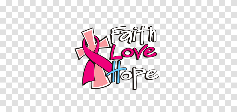 Faith Love Hope With Pink Ribbon Design With Rhinestone Glitter Lace, Logo, Alphabet Transparent Png