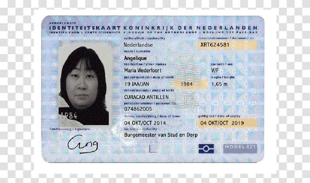 Fake And Real Netherlands Id Card Id Card Number Netherlands, Person, Human, Id Cards Transparent Png