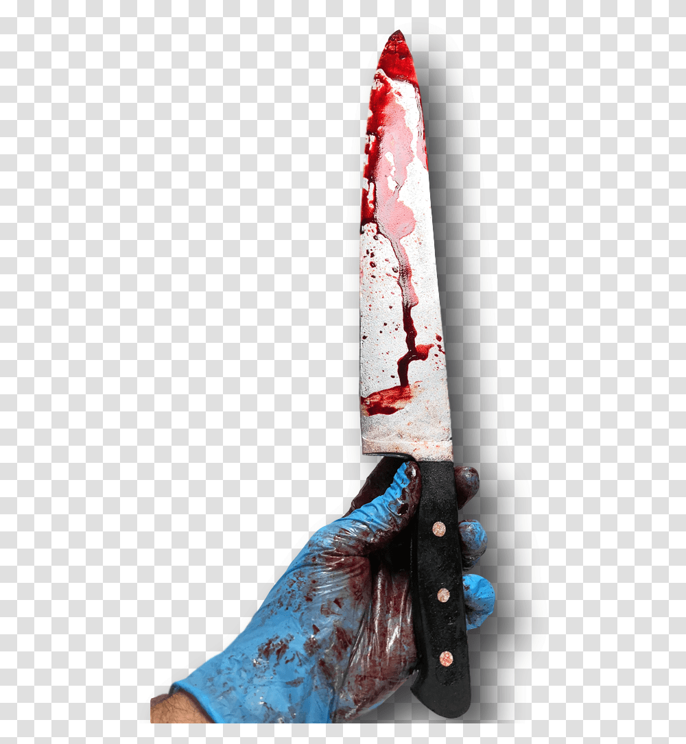 Fake Bloody Myers Kitchen Knife Weapon Halloween Costume Pu Hunting Knife, Blade, Weaponry, Person, Human Transparent Png