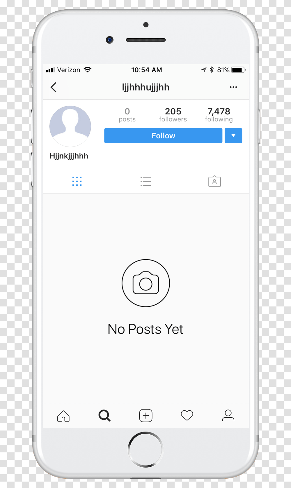 Fake Instagram Account Instagram Account With No Followers, Mobile Phone, Electronics, Cell Phone Transparent Png