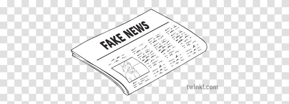 Fake News Pshce Newspaper Headline Ks3 Fake News Black And White, Text, Calendar, Business Card Transparent Png
