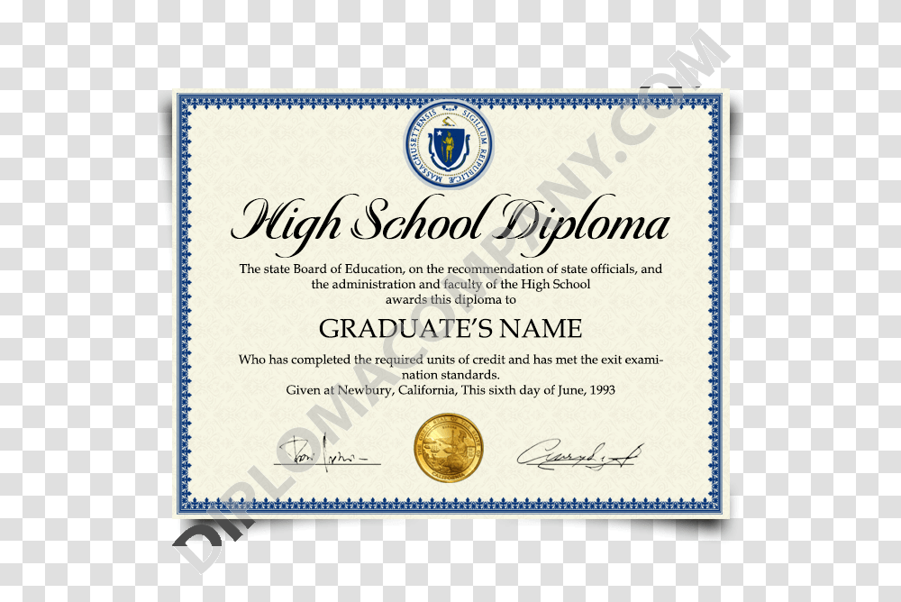 Fake Usa High School Diploma Sigma Delta Tau, Document Transparent Png