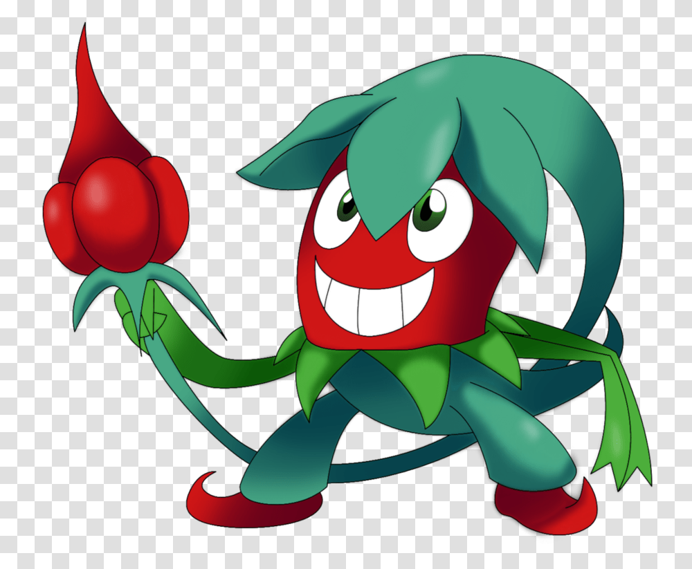 Fakemon I Is A Red Hot Chili Chili Pepper Clipart Full Ghost Peppers Fakemon, Toy, Green, Plant, Elf Transparent Png
