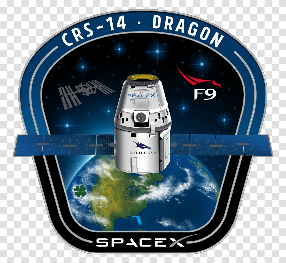 Falcon 9 Hackaday Spacex Crs 14 Patch, Astronomy, Space Station, Outer Space, Universe Transparent Png