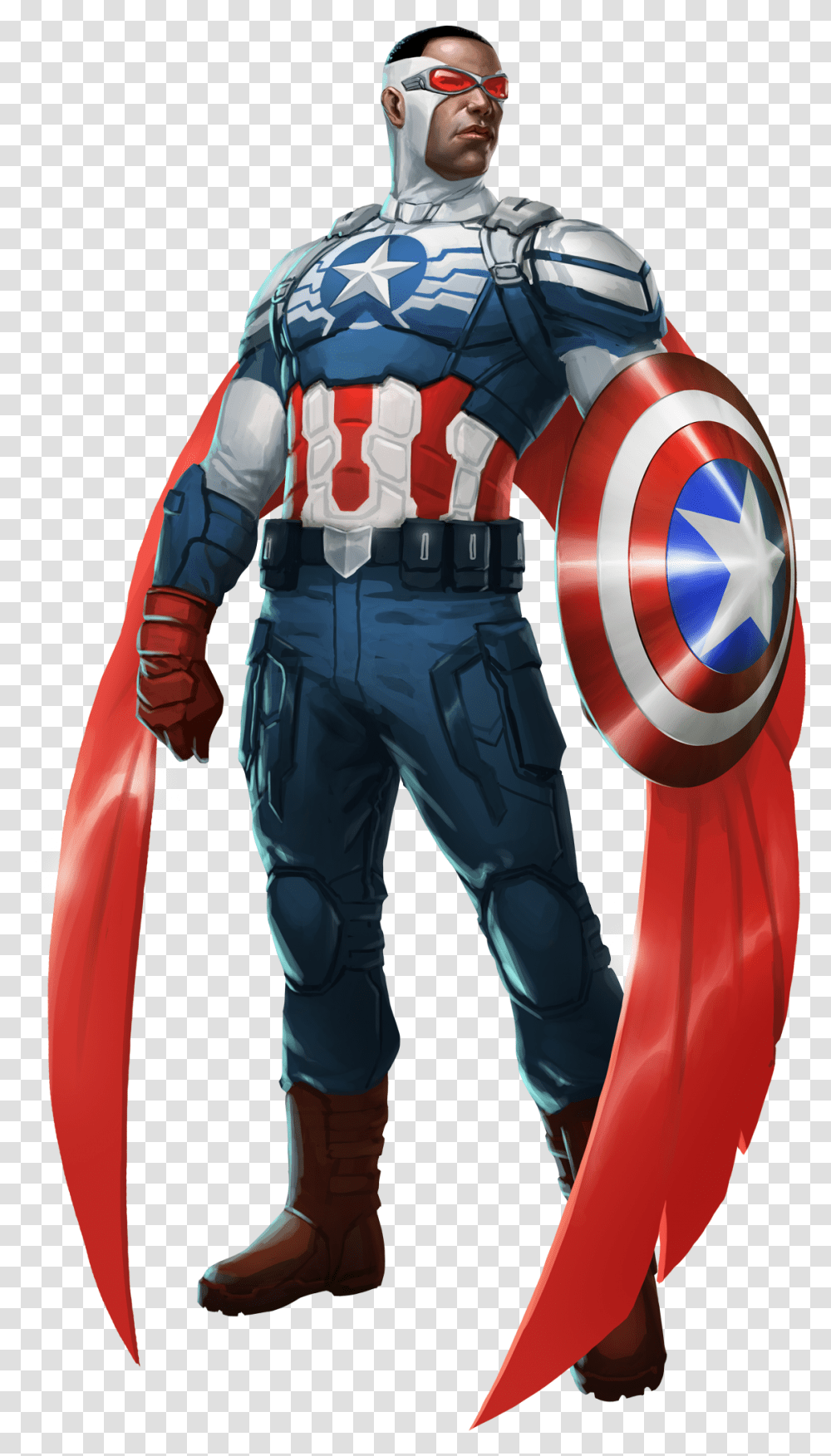 Falcon As New Captain America, Person, Costume, People, Sunglasses Transparent Png