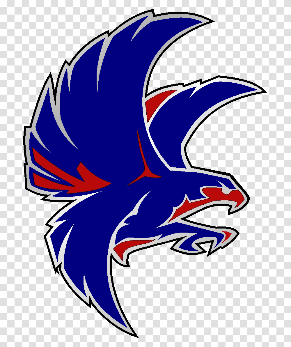 Falcon Blue And Red Free Images, Logo, Trademark, Bird Transparent Png