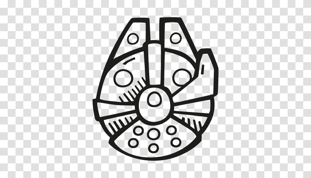 Falcon Fan Art Millennium Scifi Star Wars Starwars Icon, Stencil, Machine, Sculpture Transparent Png