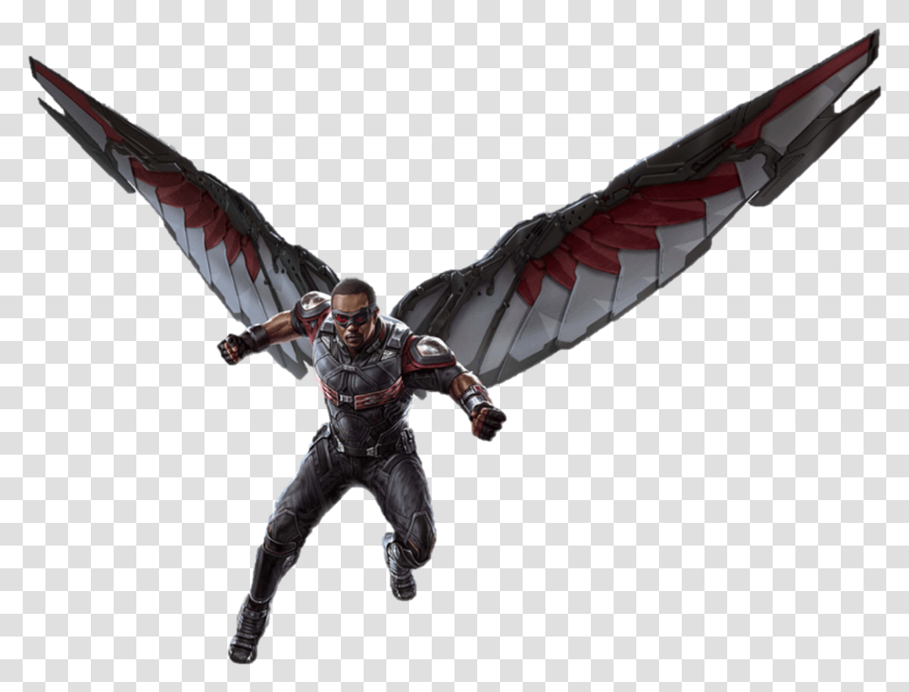 Falcon Marvel Falcon Infinity War, Person, Human, Figurine, Costume Transparent Png