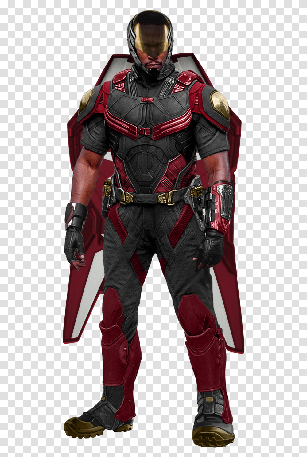 Falcon Marvel New Suit, Costume, Helmet, Person Transparent Png