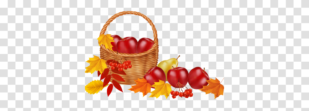 Fall Basket Clip Art Flowers, Plant, Fruit, Food, Shopping Basket Transparent Png