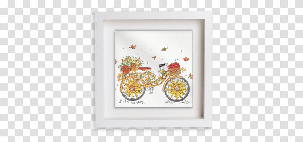 Fall Bicycle Happy Frame Picture Frame, Transportation, Vehicle, Motorcycle, Art Transparent Png