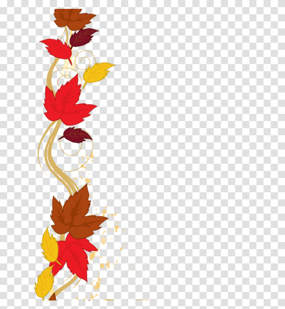 Fall Border Clipart Fall Leaves Border Clipart Clipart, Floral Design, Pattern, Plant Transparent Png
