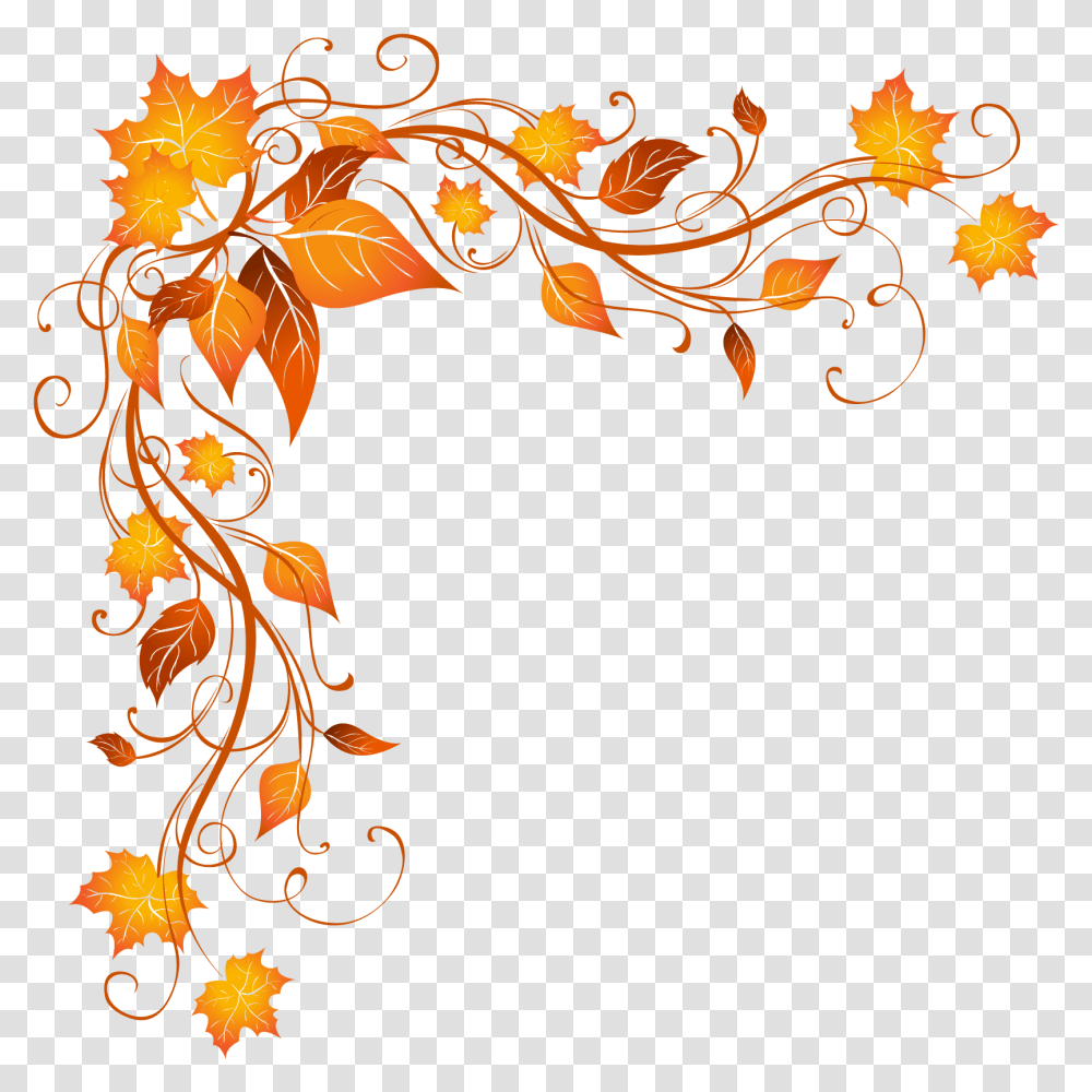 Fall Border, Floral Design, Pattern Transparent Png