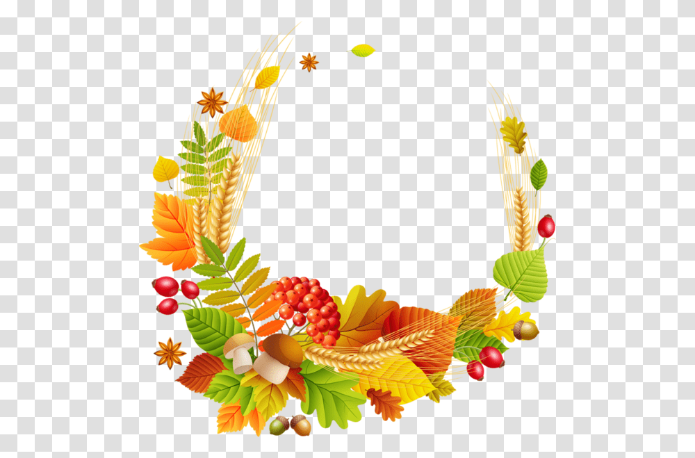 Fall Borders, Plant, Wreath Transparent Png