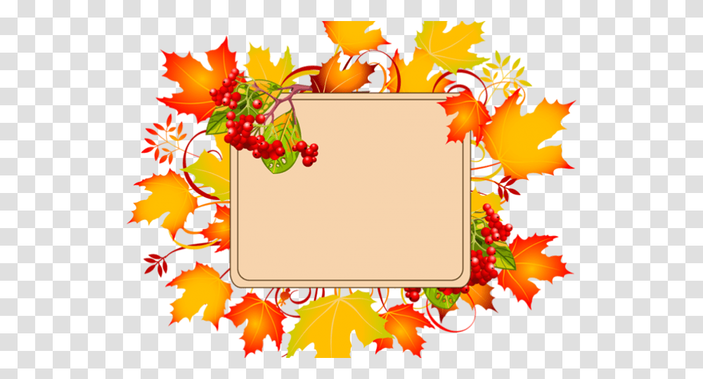 Fall Clipart Border Free Fall Thank You Clipart, Leaf, Plant, Floral Design Transparent Png