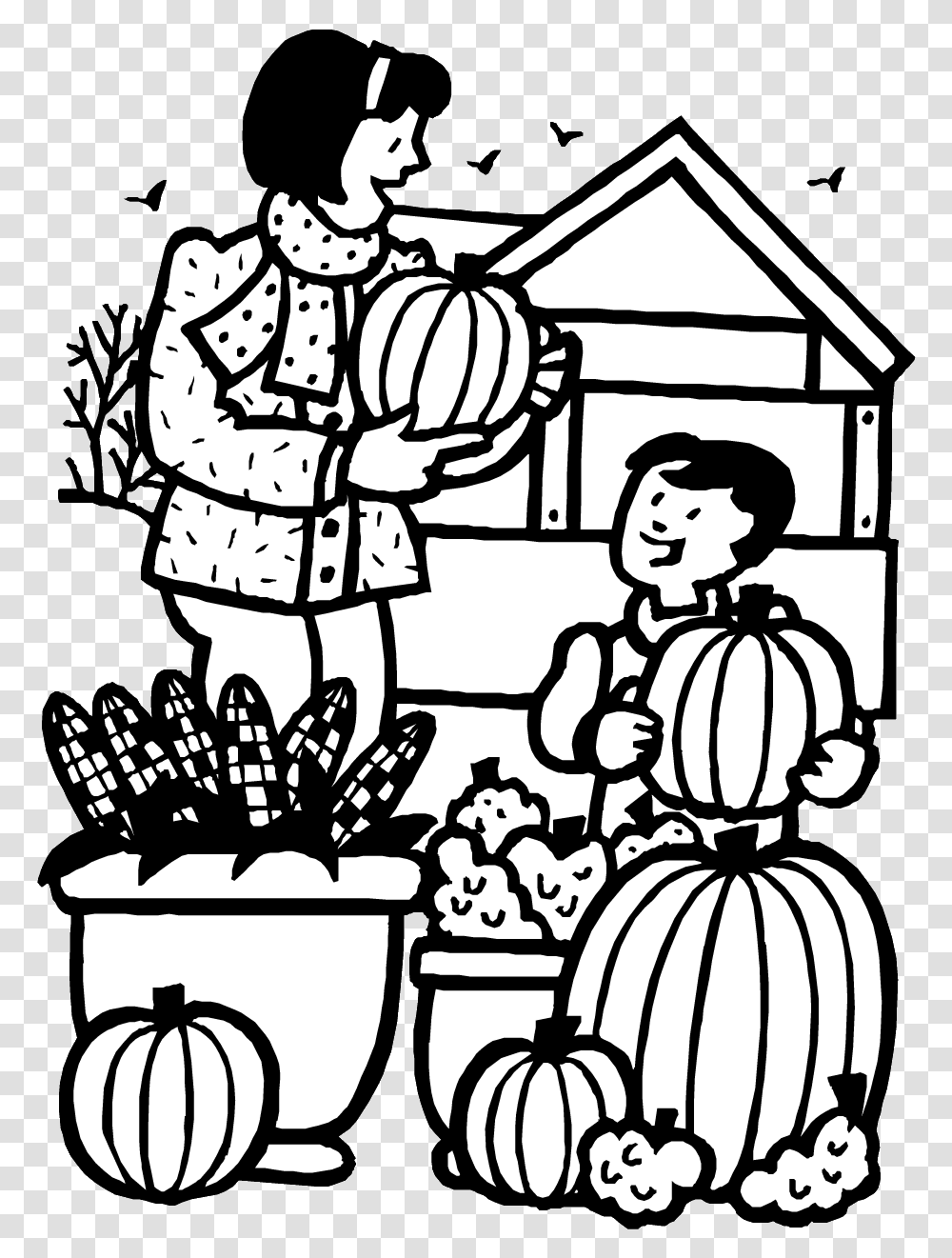 Fall Coloring Pages For Kids, Stencil, Drawing Transparent Png