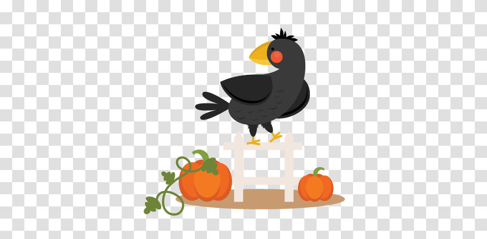 Fall Crow Scrapbook Cute Clipart For Silhouette, Bird, Animal, Dodo, Blackbird Transparent Png