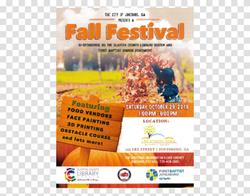 Fall Festival Jonesboro Ga, Flyer, Poster, Paper, Advertisement Transparent Png