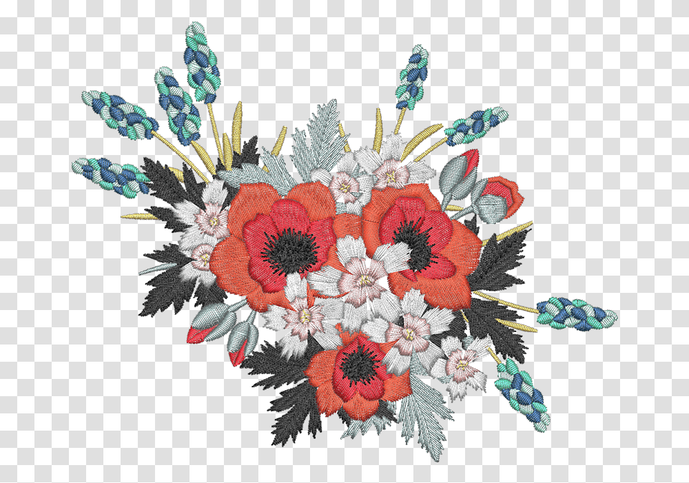 Fall Floral, Pattern, Embroidery Transparent Png