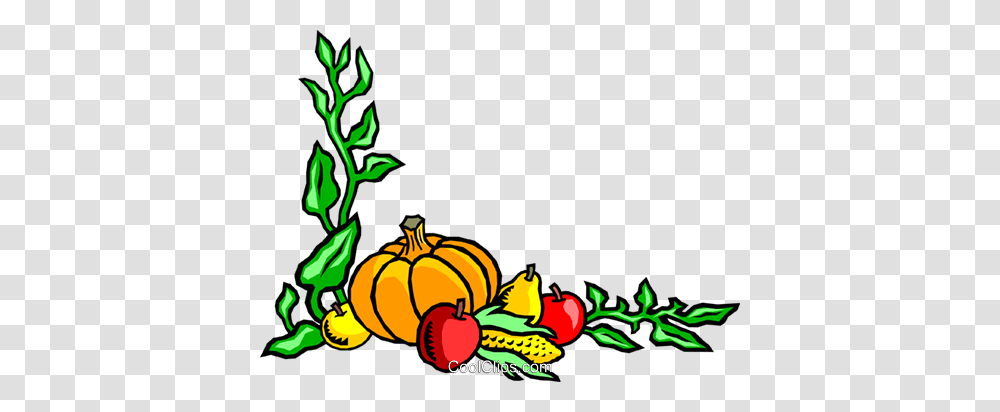 Fall Harvest Background Royalty Free Vector Clip Art Illustration, Plant, Halloween, Vegetable, Food Transparent Png
