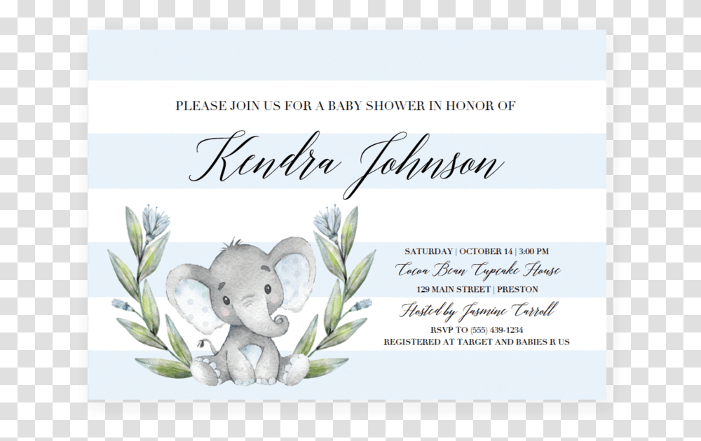 Fall Invitation Blank Template Baby Shower, Floral Design Transparent Png