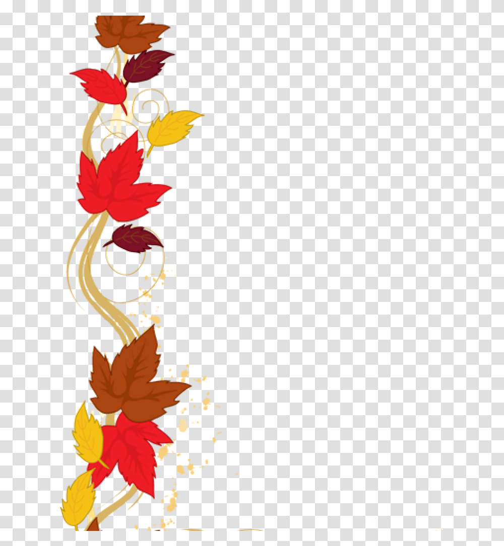 Fall Leaves Border Clipart Fall Leaves Border, Floral Design, Pattern, Plant Transparent Png