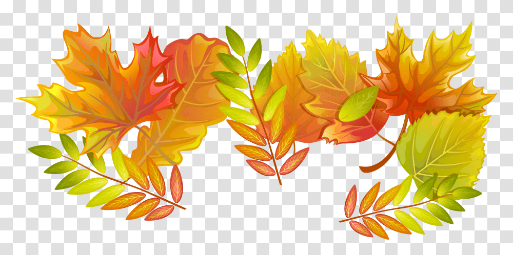 Fall Leaves Decorative Clipart Image Download, Leaf, Plant, Tree Transparent Png