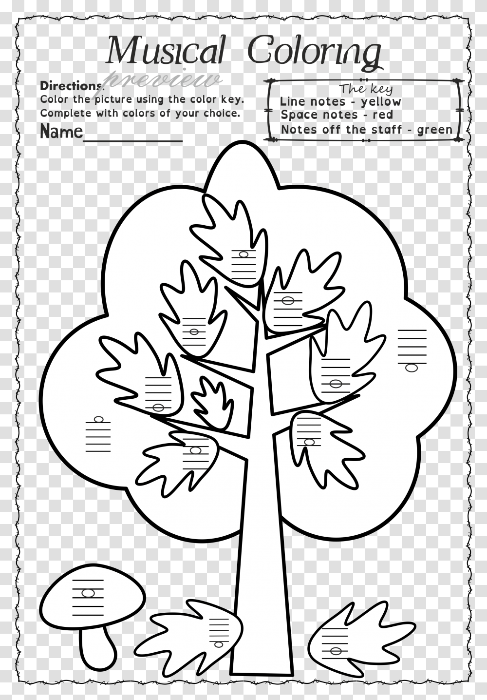 Fall Music Worksheets Pack Coloriage Boule De Noel, Plant, Tree, Stencil Transparent Png