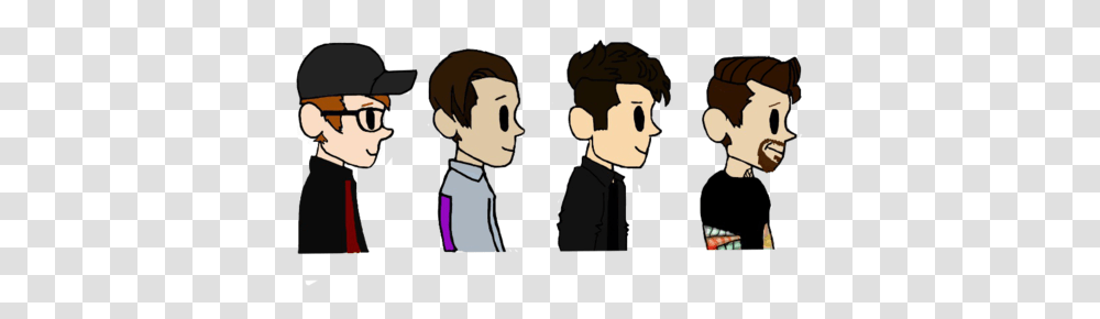 Fall Out Boy M A N I A Tour Cartoon, Person, Silhouette, Crowd, Head Transparent Png