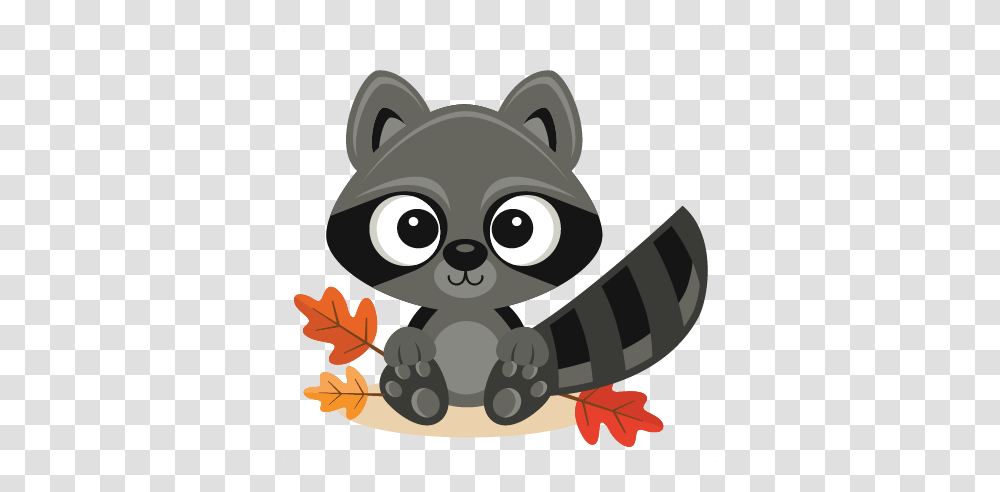 Fall Raccoon Scrapbook Cute Clipart, Animal, Leaf, Plant, Invertebrate Transparent Png