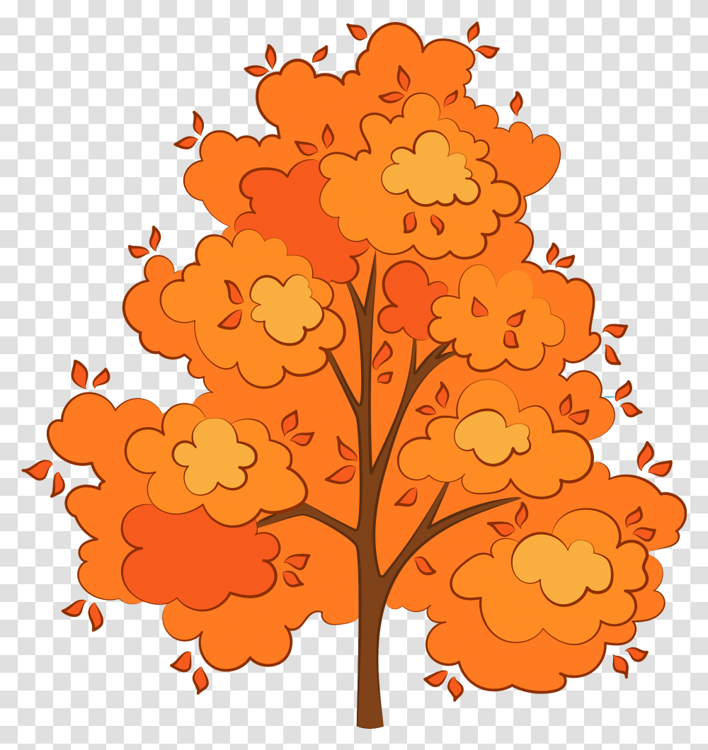 Fall Tree Clipart Arbo De Oto O Animadas, Graphics, Plant, Pattern, Floral Design Transparent Png