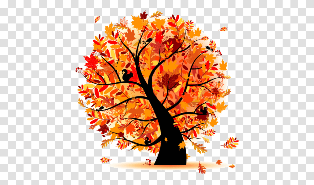 Fall Tree Clipart Autumn Tree Clipart, Plant, Maple, Modern Art Transparent Png